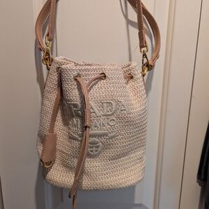 Prada Beige Bucket Bag